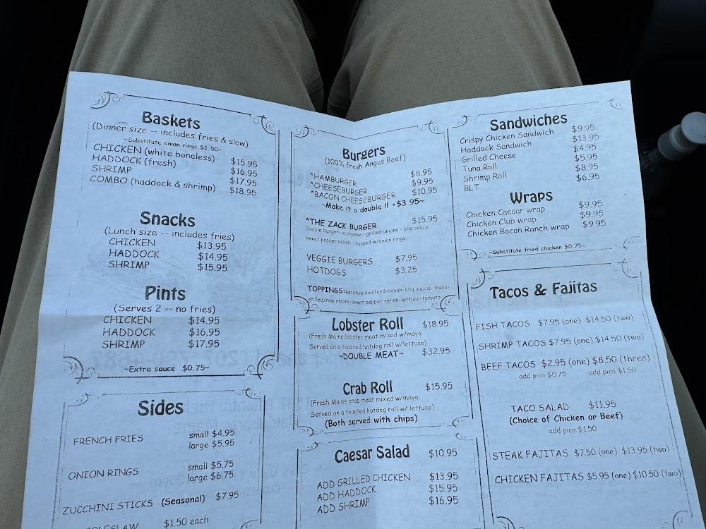 Zack's Place Menu image 2